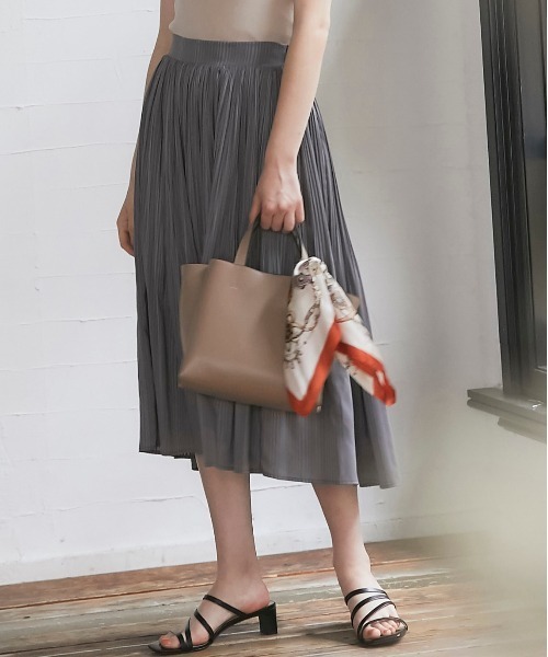 12Twelve Agenda(トゥエルブ アジェンダ)の「シアーストライププリーツスカート(スカート・レディース・ミント/オレンジ/チャコールグレー・M)」の12枚目の写真