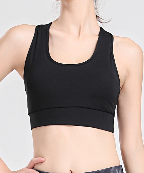 DAY CLOSET（デイ クローゼット）の「レディース　3段階で調節バックメッシュフィットネスブラトップ（スポーツブラ・レディース・グレー/ワイン/ブラック/ミント・M/L/S/LL）」の5枚目の写真