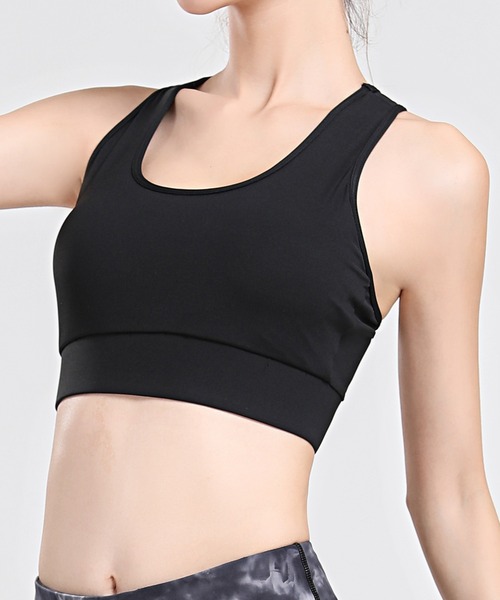 DAY CLOSET（デイ クローゼット）の「レディース　3段階で調節バックメッシュフィットネスブラトップ（スポーツブラ・レディース・グレー/ワイン/ブラック/ミント・M/L/S/LL）」の6枚目の写真