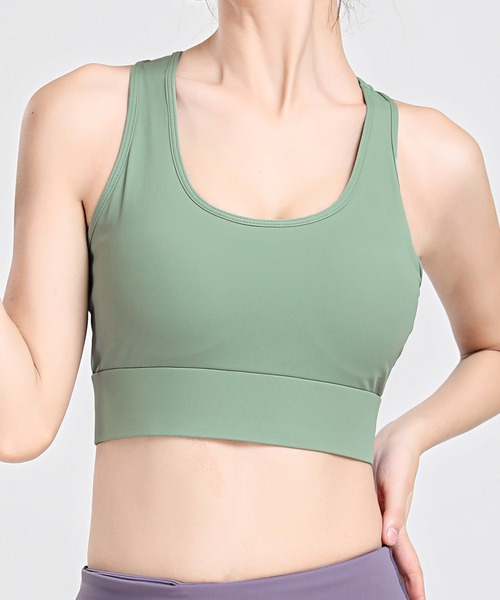 DAY CLOSET（デイ クローゼット）の「レディース　3段階で調節バックメッシュフィットネスブラトップ（スポーツブラ・レディース・グレー/ワイン/ブラック/ミント・M/L/S/LL）」の13枚目の写真