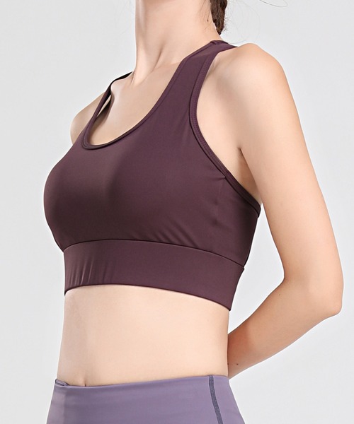 DAY CLOSET（デイ クローゼット）の「レディース　3段階で調節バックメッシュフィットネスブラトップ（スポーツブラ・レディース・グレー/ワイン/ブラック/ミント・M/L/S/LL）」の16枚目の写真