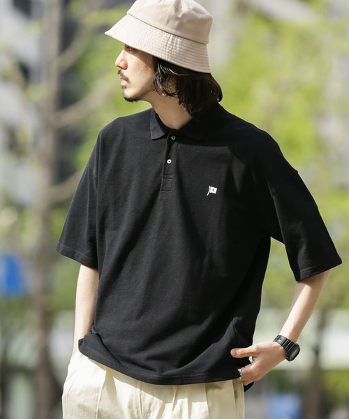 URBAN RESEARCH Sonny Label（アーバンリサーチサニーレーベル）の「FEELCOOL 鹿の子ポロシャツ（ポロシャツ・メンズ・ホワイト/ベージュ/ブラック・LARGE/MEDIUM）」の2枚目の写真