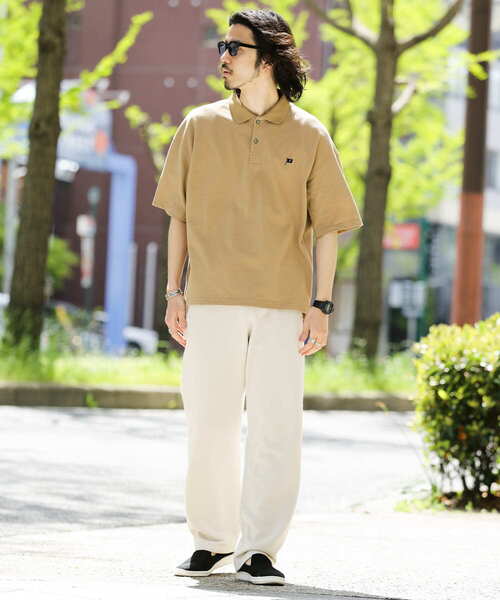 URBAN RESEARCH Sonny Label（アーバンリサーチサニーレーベル）の「FEELCOOL 鹿の子ポロシャツ（ポロシャツ・メンズ・ホワイト/ベージュ/ブラック・LARGE/MEDIUM）」の4枚目の写真