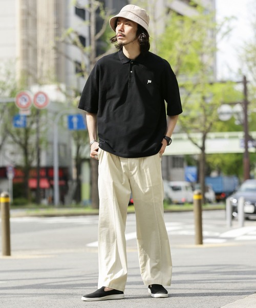 URBAN RESEARCH Sonny Label（アーバンリサーチサニーレーベル）の「FEELCOOL 鹿の子ポロシャツ（ポロシャツ・メンズ・ホワイト/ベージュ/ブラック・LARGE/MEDIUM）」の5枚目の写真