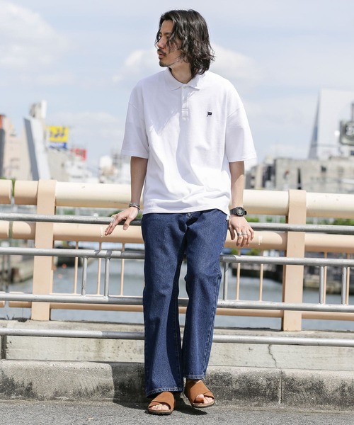 URBAN RESEARCH Sonny Label（アーバンリサーチサニーレーベル）の「FEELCOOL 鹿の子ポロシャツ（ポロシャツ・メンズ・ホワイト/ベージュ/ブラック・LARGE/MEDIUM）」の6枚目の写真