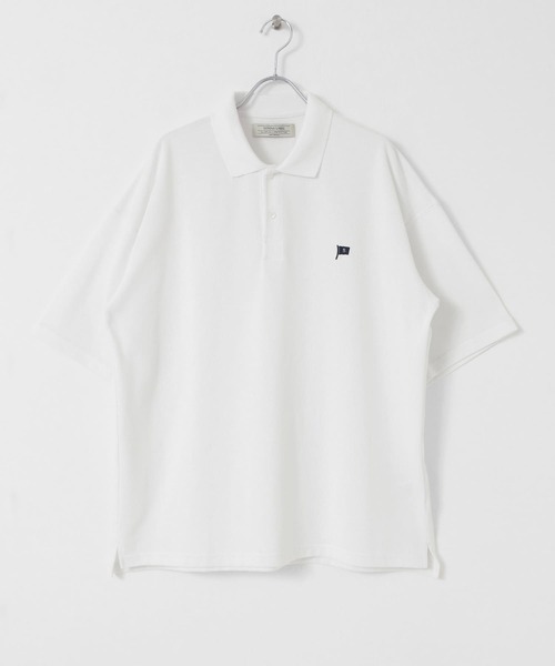 URBAN RESEARCH Sonny Label（アーバンリサーチサニーレーベル）の「FEELCOOL 鹿の子ポロシャツ（ポロシャツ・メンズ・ホワイト/ベージュ/ブラック・LARGE/MEDIUM）」の11枚目の写真