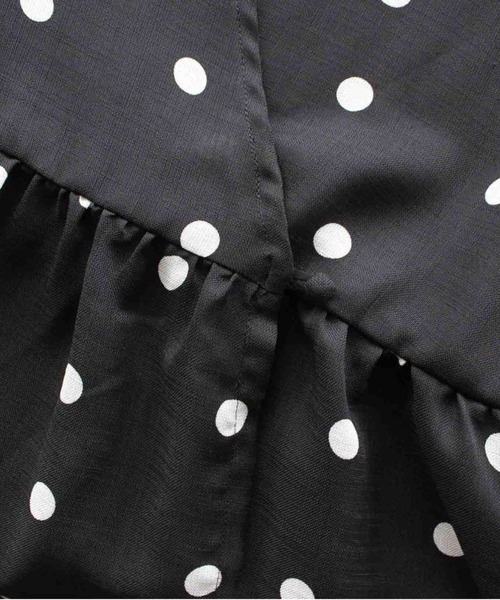 kaene（カエン）の「ドットプリントカシュクールブラウス（シャツ/ブラウス・レディース・ブラック/ブラウン・FREE）」の12枚目の写真