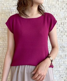 RIVE DROITE | 美シルエットで細見え効果　クールタッチUVリブフレンチニット(ニット/セーター)