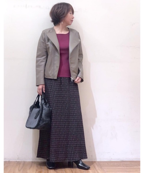 RIVE DROITE(リヴドロワ)の「クールタッチUVリブフレンチニット(ニット/セーター・レディース・ミント/ブラウン/ブラック/オフホワイト/ローズ/ライトベージュ/ネイビー・FREE)」の19枚目の写真