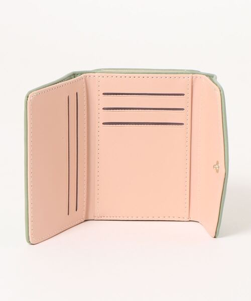 SPINNS（スピンズ）の「【三つ折り型】メタルバタフライミニウォレット（財布・レディース・ブラック/ベージュ/ミント/アイボリー/レッド・ONESIZE）」の9枚目の写真