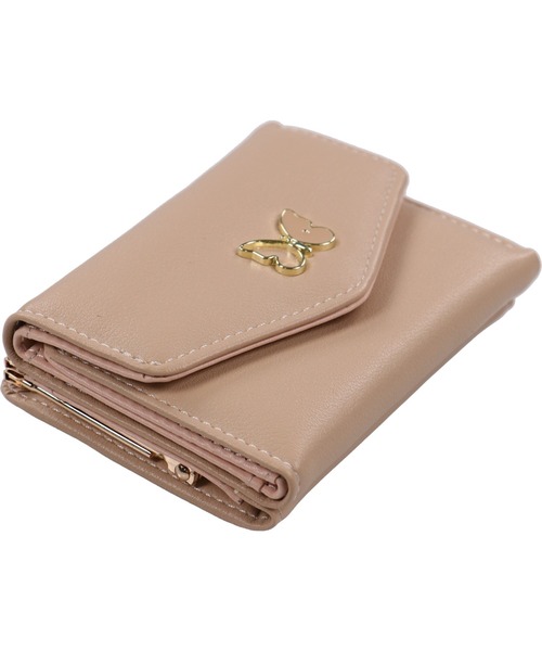 SPINNS（スピンズ）の「【三つ折り型】メタルバタフライミニウォレット（財布・レディース・ブラック/ベージュ/ミント/アイボリー/レッド・ONESIZE）」の17枚目の写真