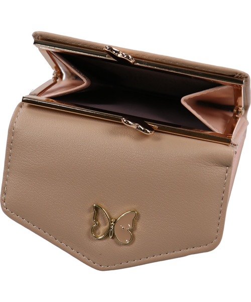 SPINNS（スピンズ）の「【三つ折り型】メタルバタフライミニウォレット（財布・レディース・ブラック/ベージュ/ミント/アイボリー/レッド・ONESIZE）」の20枚目の写真