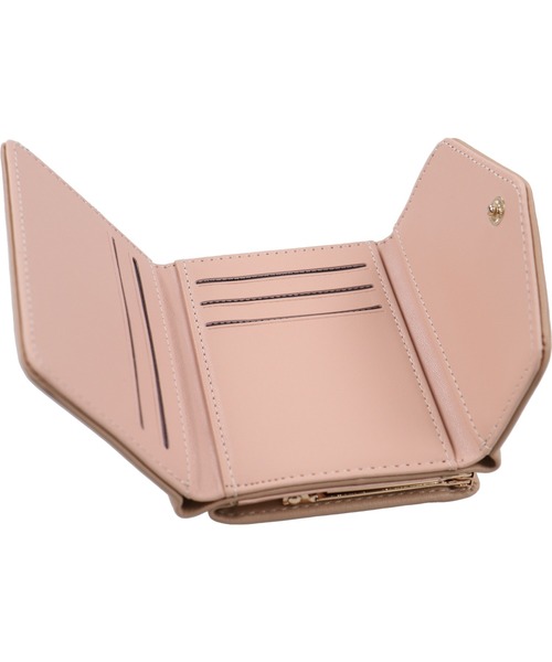 SPINNS（スピンズ）の「【三つ折り型】メタルバタフライミニウォレット（財布・レディース・ブラック/ベージュ/ミント/アイボリー/レッド・ONESIZE）」の21枚目の写真