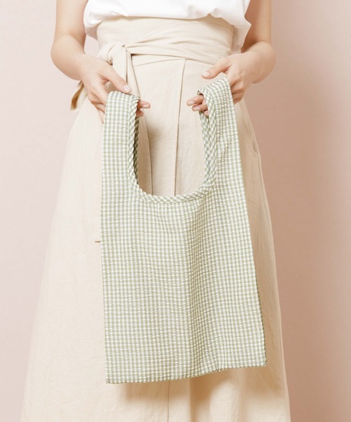 flower（フラワー）の「ミニチェックバッグ（ショルダーバッグ・レディース・イエロー/グリーン・FREE）」の9枚目の写真