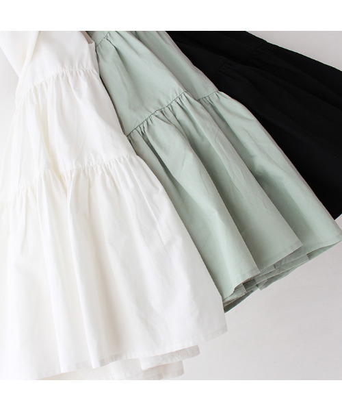 MODE ROBE（モードローブ）の「ティアードフレアノースリーブ（Tシャツ/カットソー・レディース・ホワイト/ブラック/ミント・FREE）」の17枚目の写真