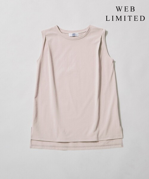 J.PRESS Ladies(J.プレス レディス)の「【WEB限定】防汚Tシャツ ノースリーブ(Tシャツ/カットソー・レディース・ベージュ系/ホワイト系・SMALL)」の8枚目の写真