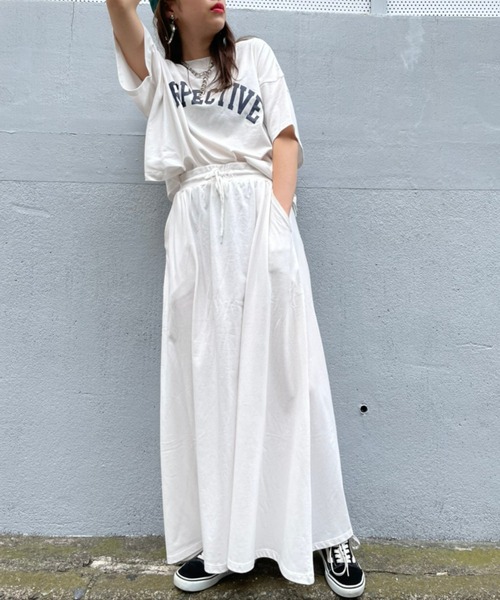 WEGO(ウィゴー)の「WEGO/【ZOZOTOWN&一部店限定】コットンショートT&マキシスカート(Tシャツ/カットソー・レディース・ホワイト/スミクロ・FREE)」の11枚目の写真