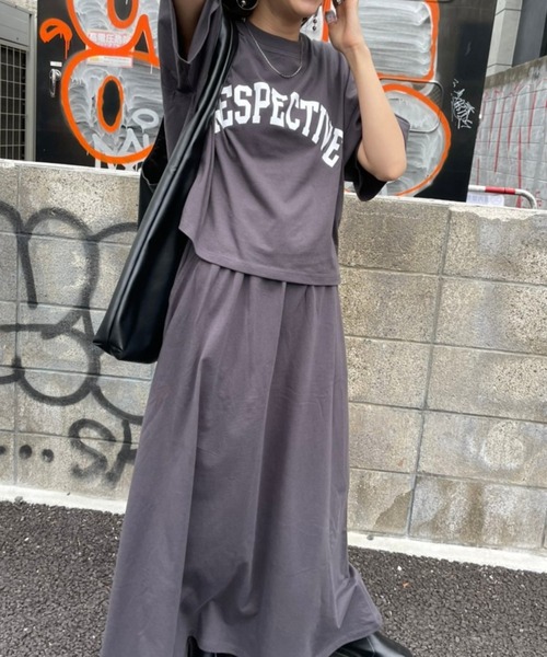 WEGO(ウィゴー)の「WEGO/【ZOZOTOWN&一部店限定】コットンショートT&マキシスカート(Tシャツ/カットソー・レディース・ホワイト/スミクロ・FREE)」の14枚目の写真