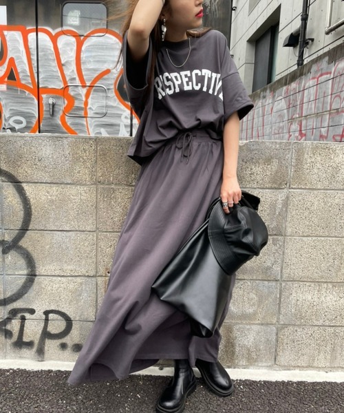 WEGO(ウィゴー)の「WEGO/【ZOZOTOWN&一部店限定】コットンショートT&マキシスカート(Tシャツ/カットソー・レディース・ホワイト/スミクロ・FREE)」の16枚目の写真