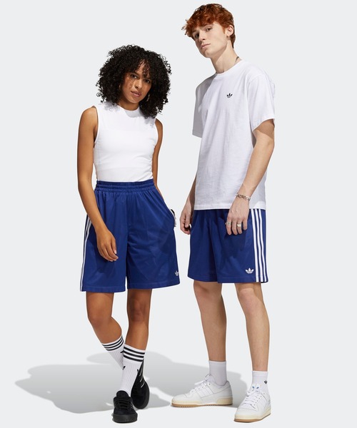 adidas（アディダス）の「バスケットボール ショーツ（ジェンダーニュートラル） / アディダスオリジナルス（メンズ/レディース）（スウェットパンツ・メンズ・ブルー/ブラック・LARGE/XXX-LARGE/MEDIUM/X-SMALL/X-LARGE/XX-LARGE/SMALL）」の9枚目の写真