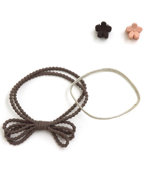 apres les cours(アプレレクール)の「■ヘアアクセセット_アプレレクールマシェリ(その他ヘアアクセサリー・キッズ・ピンク/ブラウン・FREE)」の1枚目の写真