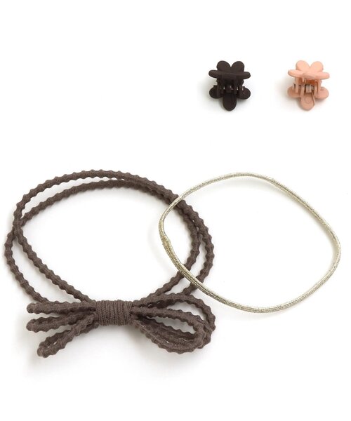 apres les cours(アプレレクール)の「■ヘアアクセセット_アプレレクールマシェリ(その他ヘアアクセサリー・キッズ・ピンク/ブラウン・FREE)」の3枚目の写真