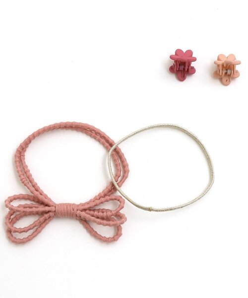 apres les cours(アプレレクール)の「■ヘアアクセセット_アプレレクールマシェリ(その他ヘアアクセサリー・キッズ・ピンク/ブラウン・FREE)」の4枚目の写真