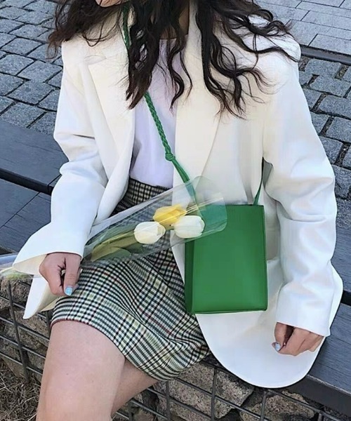 sakishimatokyo（サキシマトーキョー）の「スクエアポシェット（ショルダーバッグ・レディース・ホワイト/ブラック/グリーン・FREE）」の3枚目の写真