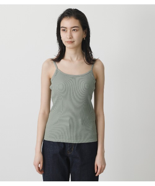 AZUL by moussy（アズールバイマウジー）の「BASIC BACK OPEN CAMISOLE/ベーシックバックオープンキャミソール（キャミソール・レディース・ホワイト/カーキ/ライトベージュ/ブラック・SMALL/MEDIUM）」の4枚目の写真