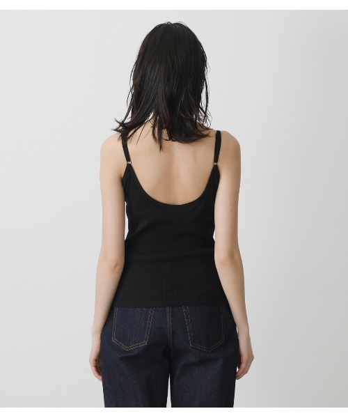 AZUL by moussy（アズールバイマウジー）の「BASIC BACK OPEN CAMISOLE/ベーシックバックオープンキャミソール（キャミソール・レディース・ホワイト/カーキ/ライトベージュ/ブラック・SMALL/MEDIUM）」の5枚目の写真