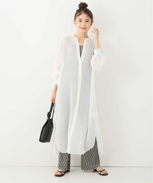 セール シアー楊柳ロングワンピース シャツワンピース Simplicite シンプリシテェ のファッション通販 Zozotown