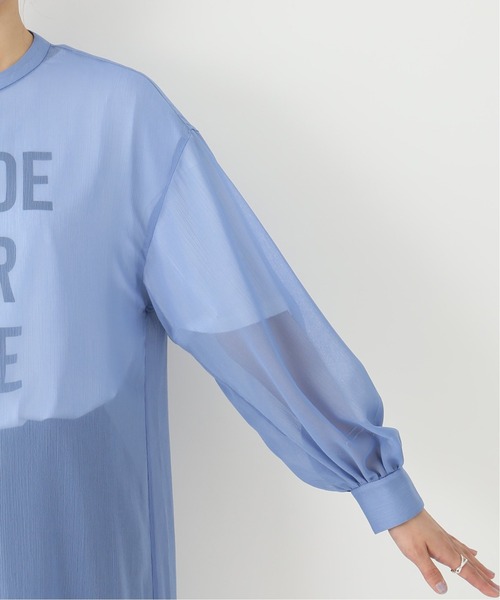 Simplicite（サンプリシテ）の「シアー楊柳ロングワンピース（シャツワンピース・レディース・ホワイト/イエロー/ブルー系その他・FREE）」の15枚目の写真