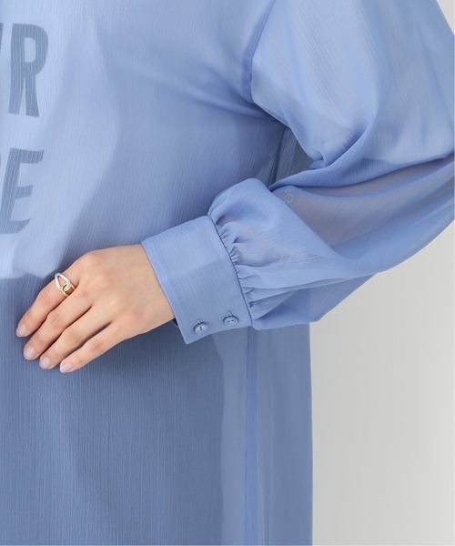 Simplicite（サンプリシテ）の「シアー楊柳ロングワンピース（シャツワンピース・レディース・ホワイト/イエロー/ブルー系その他・FREE）」の16枚目の写真