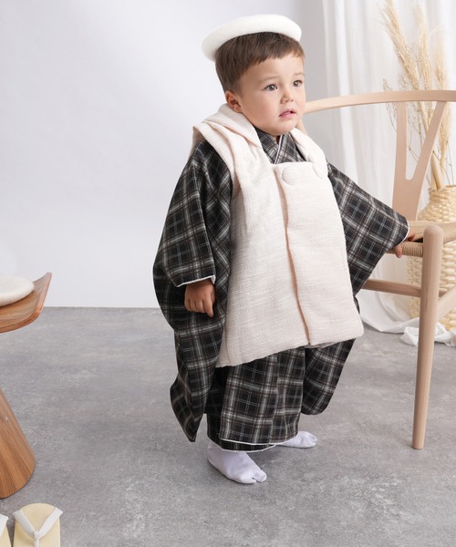 七五三男の子3歳用被布コート9点セット utatane