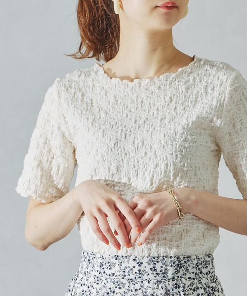 acro（アクロ）の「シャーリングカットトップス/AC1074（Tシャツ/カットソー・レディース・ブラック/グリーン/ホワイト/ピンク・ﾌﾘ-）」の5枚目の写真