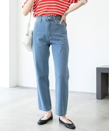 BONLECILL | 5ポケット ハイウエスト デニム/ツイルカラーパンツ(デニムパンツ)