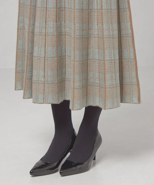 ＜TORRAZZO DONNA（トラッゾドンナ）＞チェック リバーシブル プリーツ ニットスカート