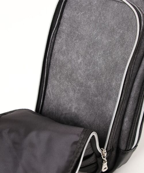 semantic design（セマンティックデザイン）の「セマンティックデザイン/semantic design デニム調 ボディーバッグ（ボディバッグ/ウエストポーチ・メンズ・ブラック/ボルドー・FREE）」の4枚目の写真