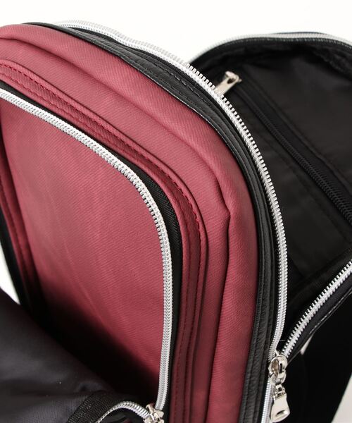 semantic design（セマンティックデザイン）の「セマンティックデザイン/semantic design デニム調 ボディーバッグ（ボディバッグ/ウエストポーチ・メンズ・ブラック/ボルドー・FREE）」の6枚目の写真