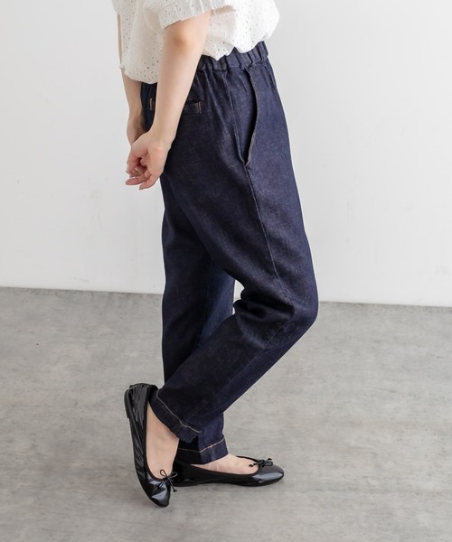 PUAL CE CIN（ピュアルセシン）の「JAPAN　MADE デニムテーパードパンツ（デニムパンツ・レディース・インディゴブルー/ブルー・FREE）」の12枚目の写真