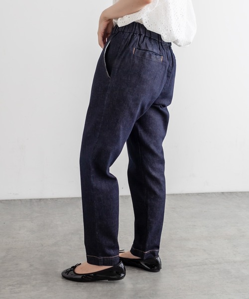 PUAL CE CIN（ピュアルセシン）の「JAPAN　MADE デニムテーパードパンツ（デニムパンツ・レディース・インディゴブルー/ブルー・FREE）」の13枚目の写真