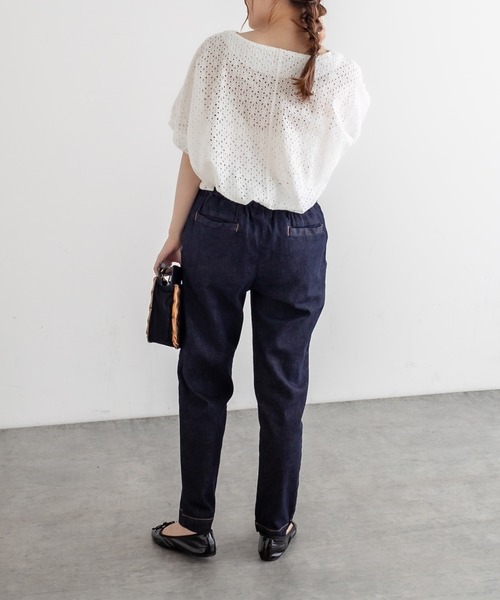 PUAL CE CIN（ピュアルセシン）の「JAPAN　MADE デニムテーパードパンツ（デニムパンツ・レディース・インディゴブルー/ブルー・FREE）」の18枚目の写真