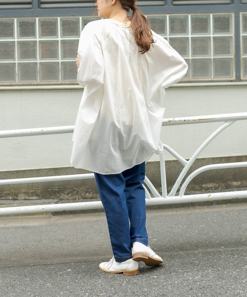 PUAL CE CIN（ピュアルセシン）の「JAPAN　MADE デニムテーパードパンツ（デニムパンツ・レディース・インディゴブルー/ブルー・FREE）」の7枚目の写真