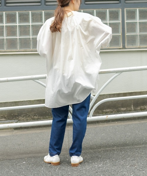 PUAL CE CIN（ピュアルセシン）の「JAPAN　MADE デニムテーパードパンツ（デニムパンツ・レディース・インディゴブルー/ブルー・FREE）」の8枚目の写真