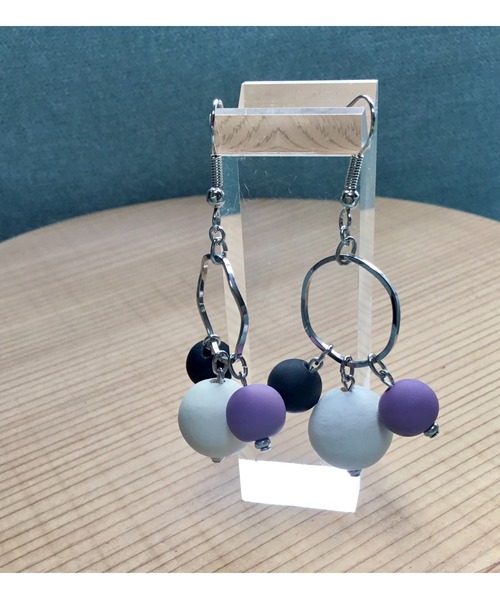 tone(トーン)の「【Le soleil】wood フープピアス(MA)(ピアス(両耳用)・レディース・その他/その他1・FREE)」の1枚目の写真