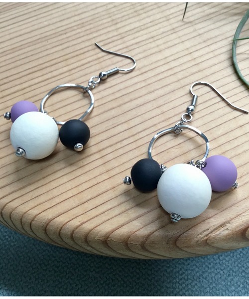 tone(トーン)の「【Le soleil】wood フープピアス(MA)(ピアス(両耳用)・レディース・その他/その他1・FREE)」の4枚目の写真