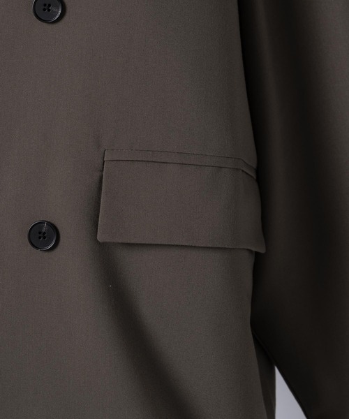 INTER FACTORY（インターファクトリー）の「ファッションインフルエンサー kally - ルーズテーラードジャケット　made in INTER FACTORY（テーラードジャケット・レディース・ブラック/ブラウン・FREE）」の17枚目の写真