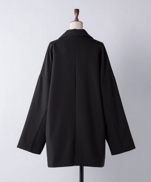 INTER FACTORY（インターファクトリー）の「ファッションインフルエンサー kally - ルーズテーラードジャケット　made in INTER FACTORY（テーラードジャケット・レディース・ブラック/ブラウン・FREE）」の9枚目の写真