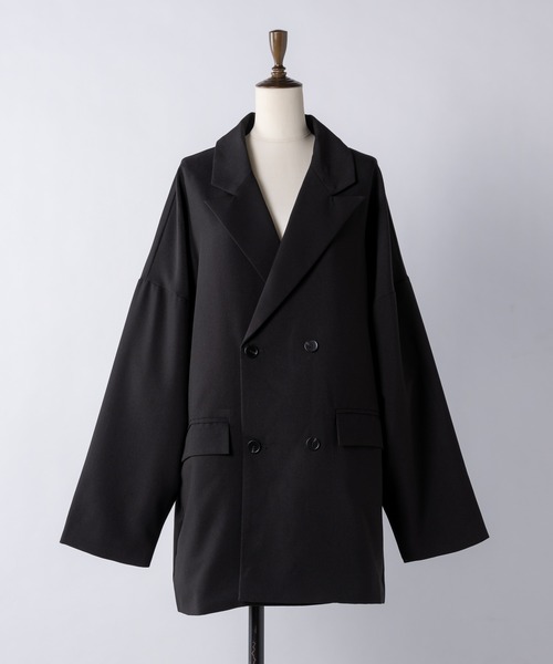 INTER FACTORY（インターファクトリー）の「ファッションインフルエンサー kally - ルーズテーラードジャケット　made in INTER FACTORY（テーラードジャケット・レディース・ブラック/ブラウン・FREE）」の13枚目の写真