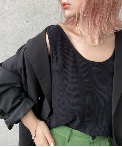 INTER FACTORY（インターファクトリー）の「ファッションインフルエンサー kally - ルーズテーラードジャケット　made in INTER FACTORY（テーラードジャケット・レディース・ブラック/ブラウン・FREE）」の11枚目の写真